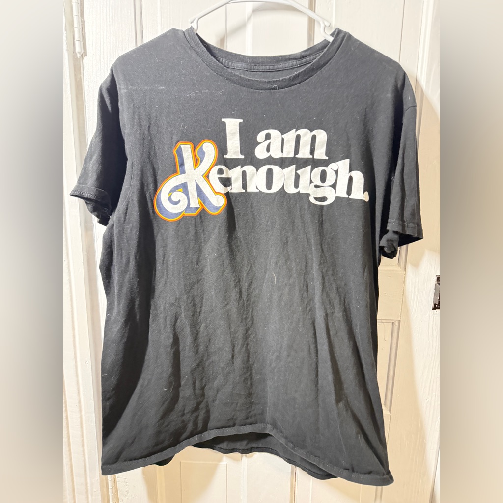 Barbie Movie Graphic T Shirt, I Am Kenough, Size Large